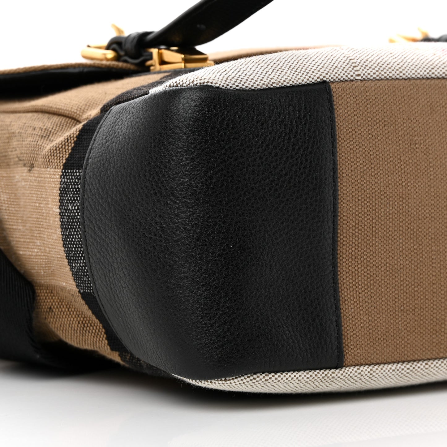 Canvas Mega Check Large Baildon Messenger Bag Black
