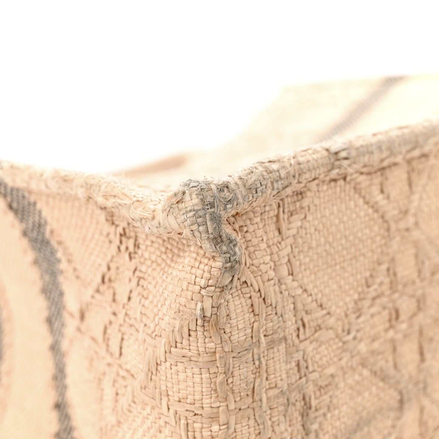 Raffia Cannage Medium Book Tote Natural