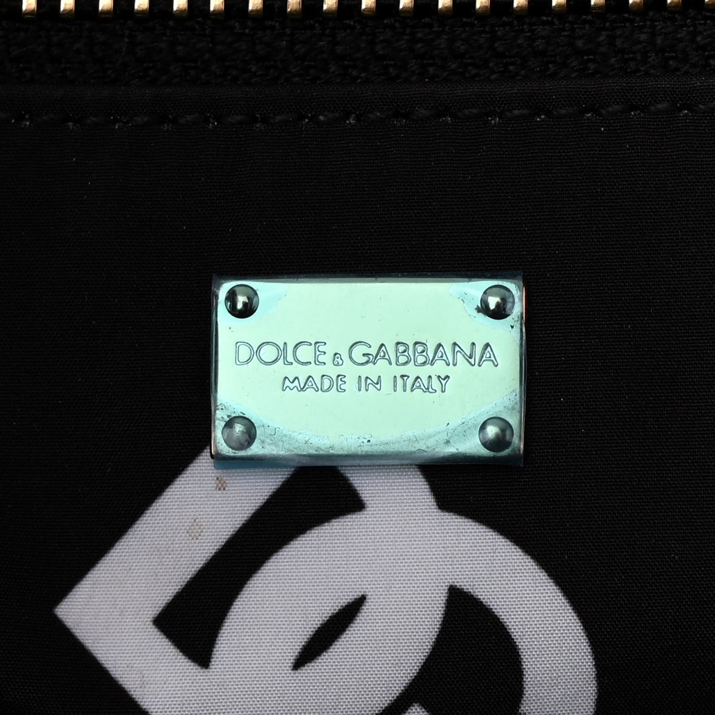 Calfskin DG Logo Shopper Tote Black