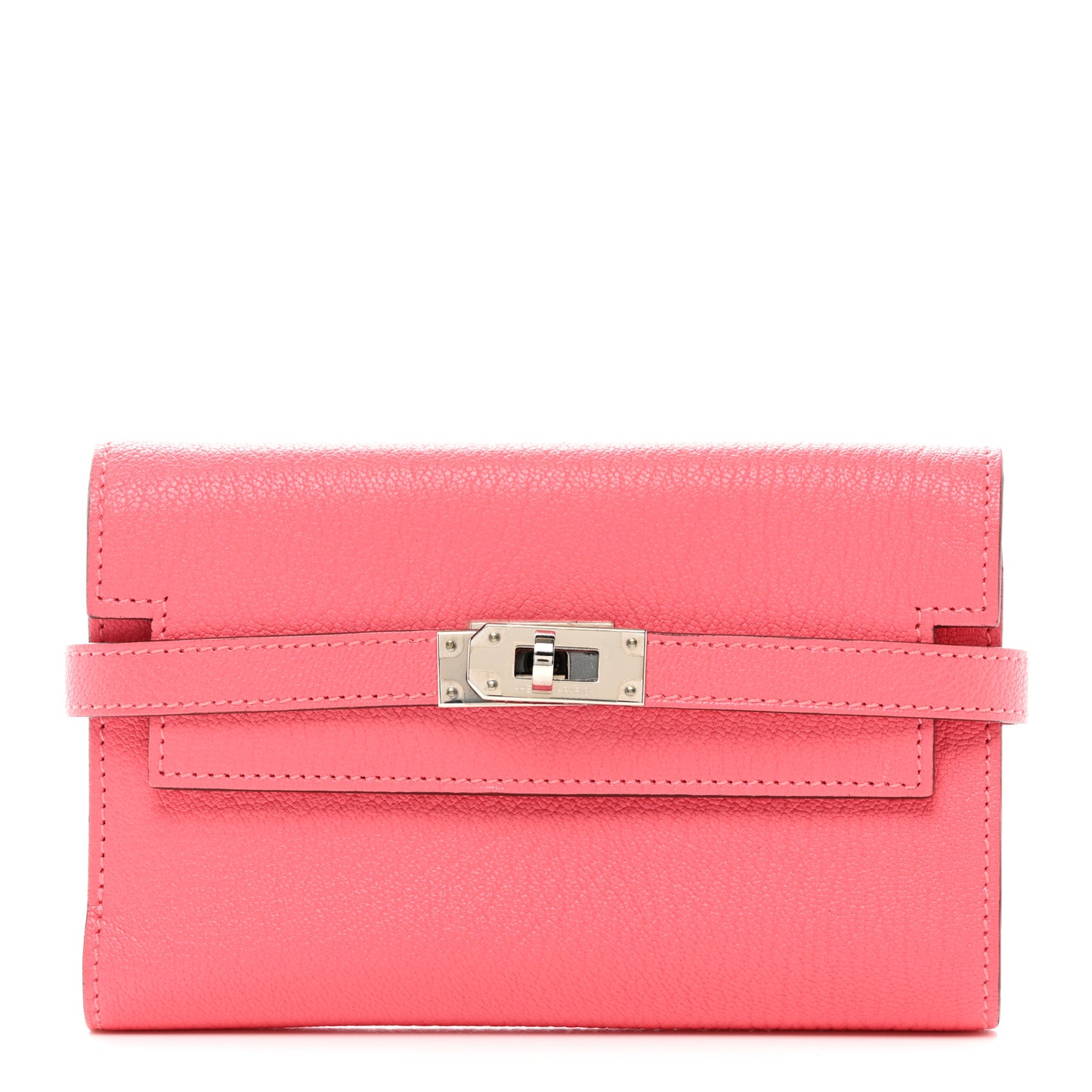 Chevre Mysore Kelly Medium Wallet Rose Lipstick