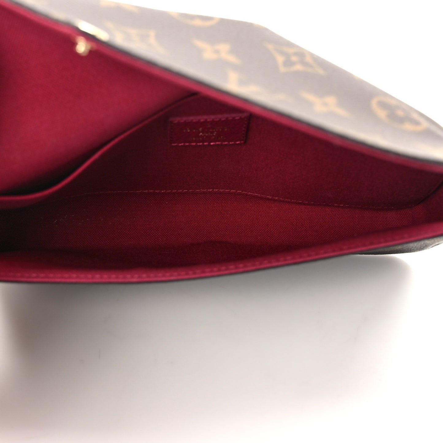 Monogram Pochette Felicie Chain Wallet Fuchsia