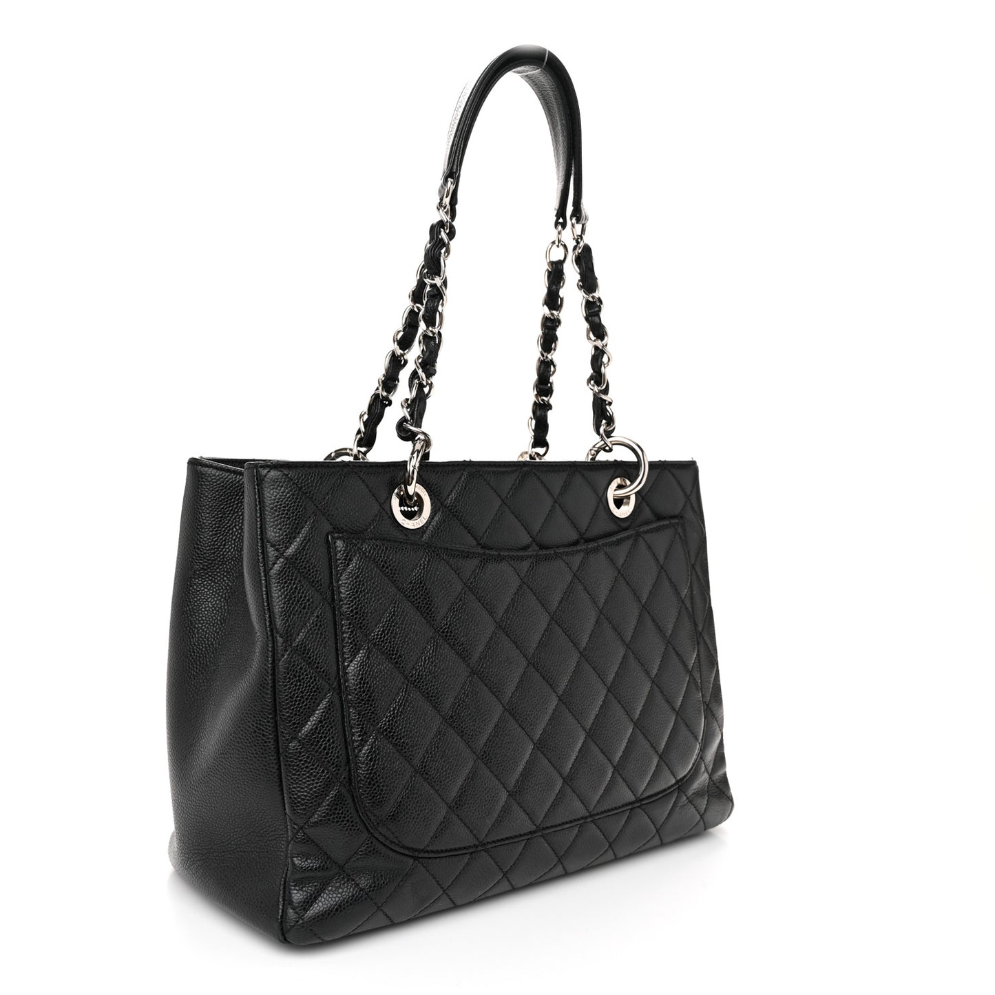 Caviar Quilted Grand Shopping Tote GST Black