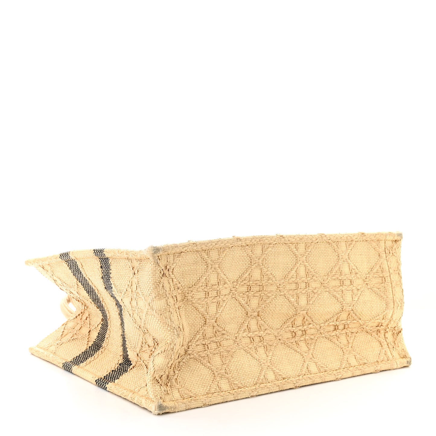 Raffia Cannage Medium Book Tote Natural
