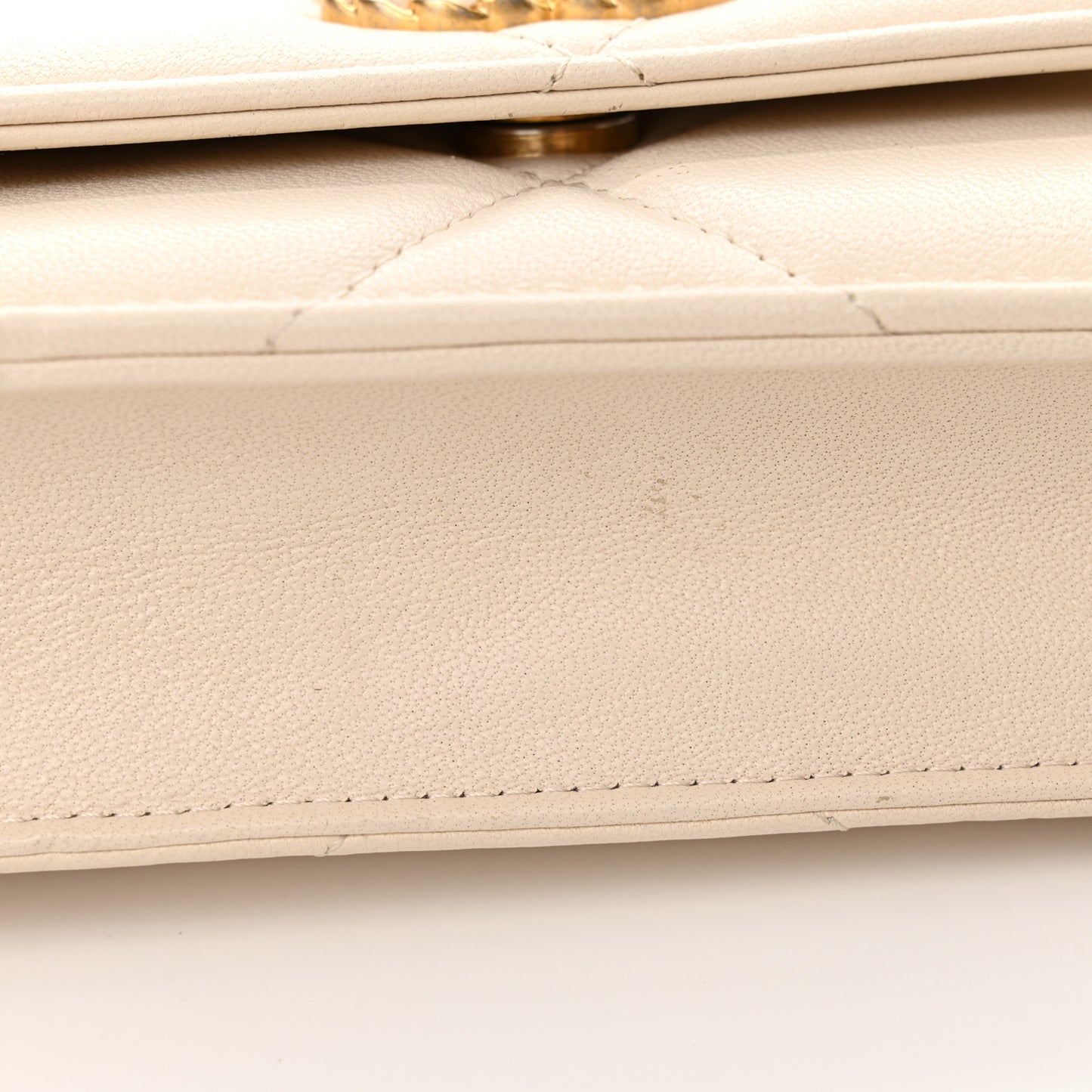 Lambskin Quilted Chanel 19 Wallet On Chain WOC Light Beige