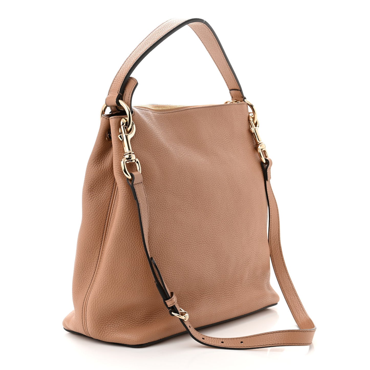 Pebbled Calfskin Large Soho Hobo Camelia