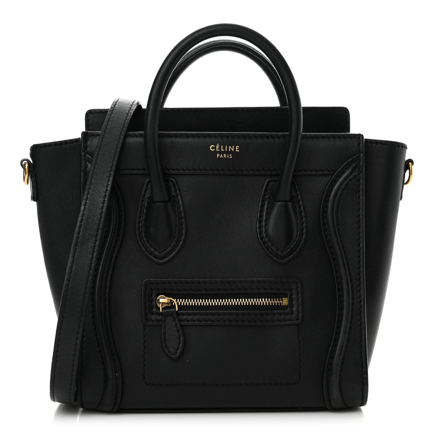Smooth Calfskin Nano Luggage Black