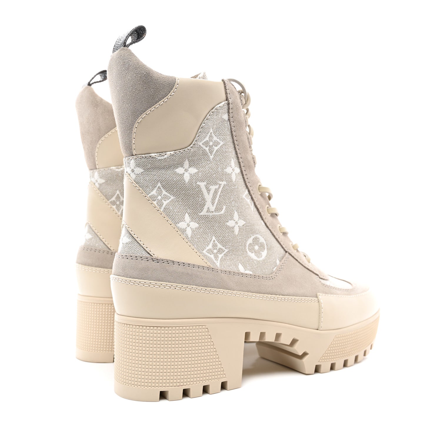 Suede Calfskin Laureate Platform Desert Boots 40 Beige