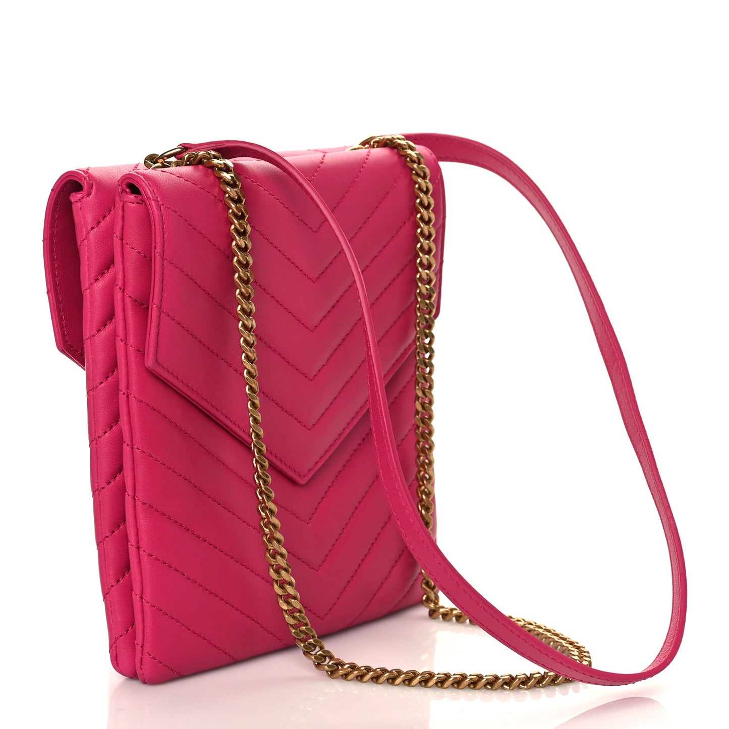 Lambskin Quilted Double Flap Bag Pink