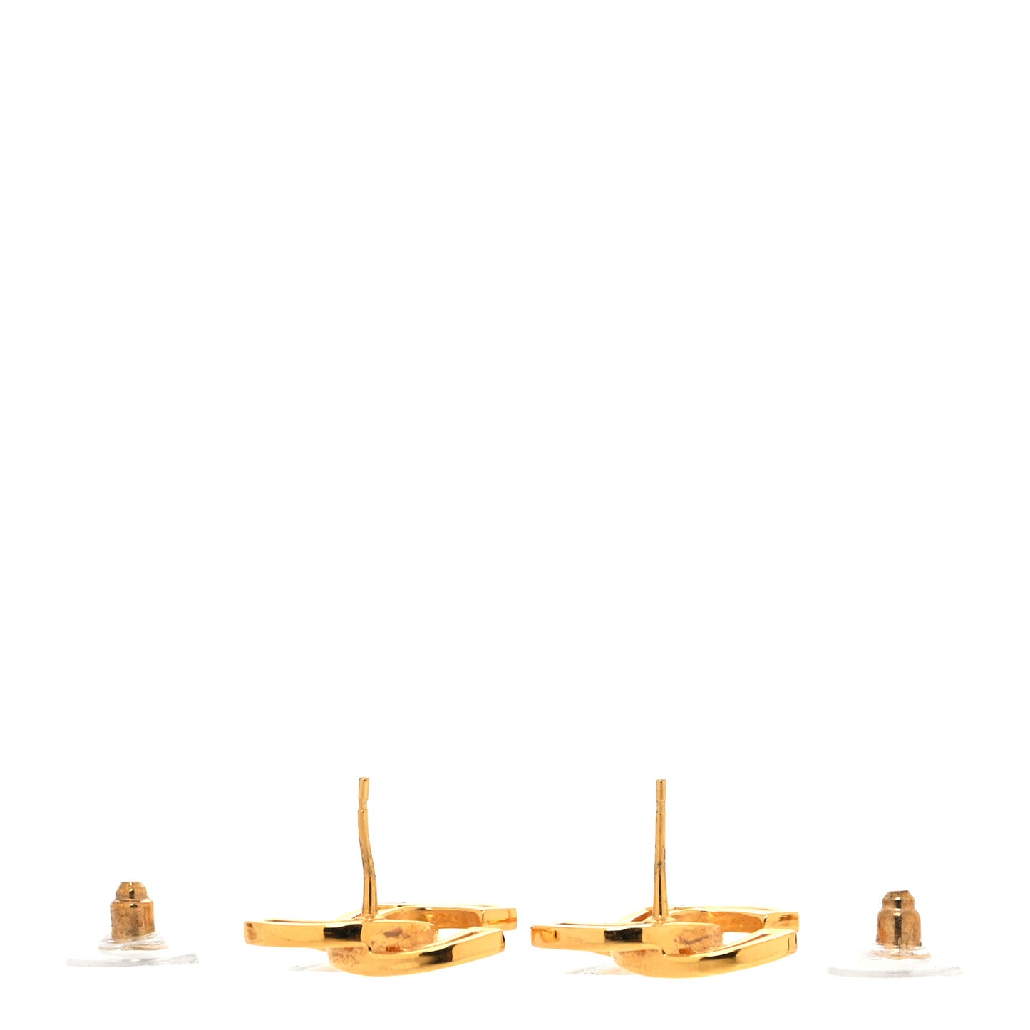Metal Obazine CC Earrings Gold