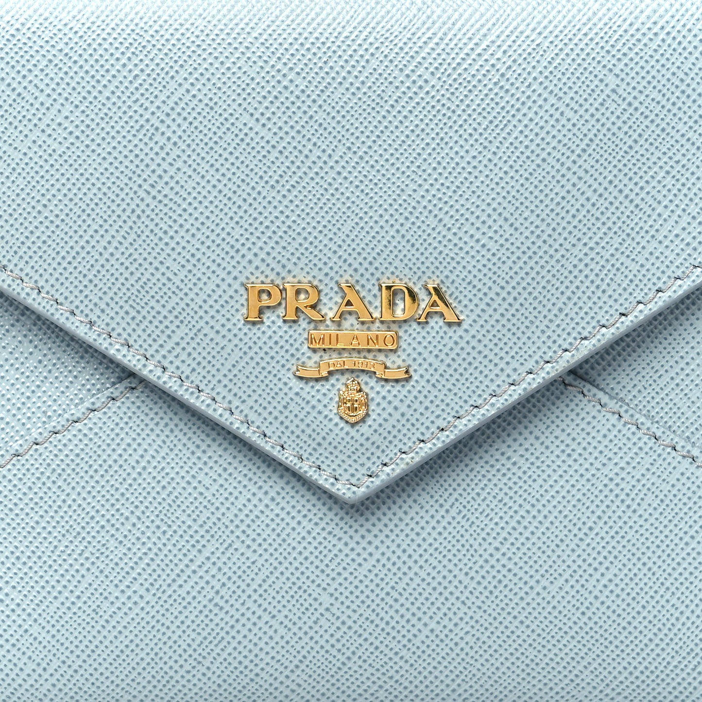 Saffiano Metal Envelope Wallet Cornflower Blue