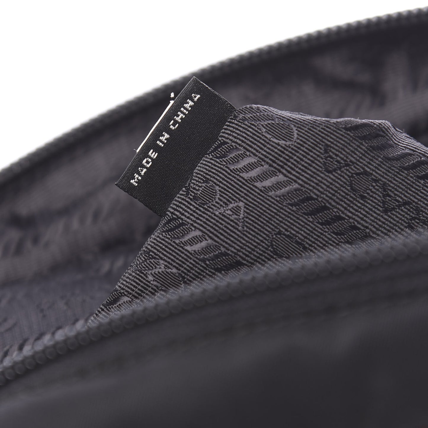 Nylon Tessuto Impuntu Quilted Shoulder Bag Black