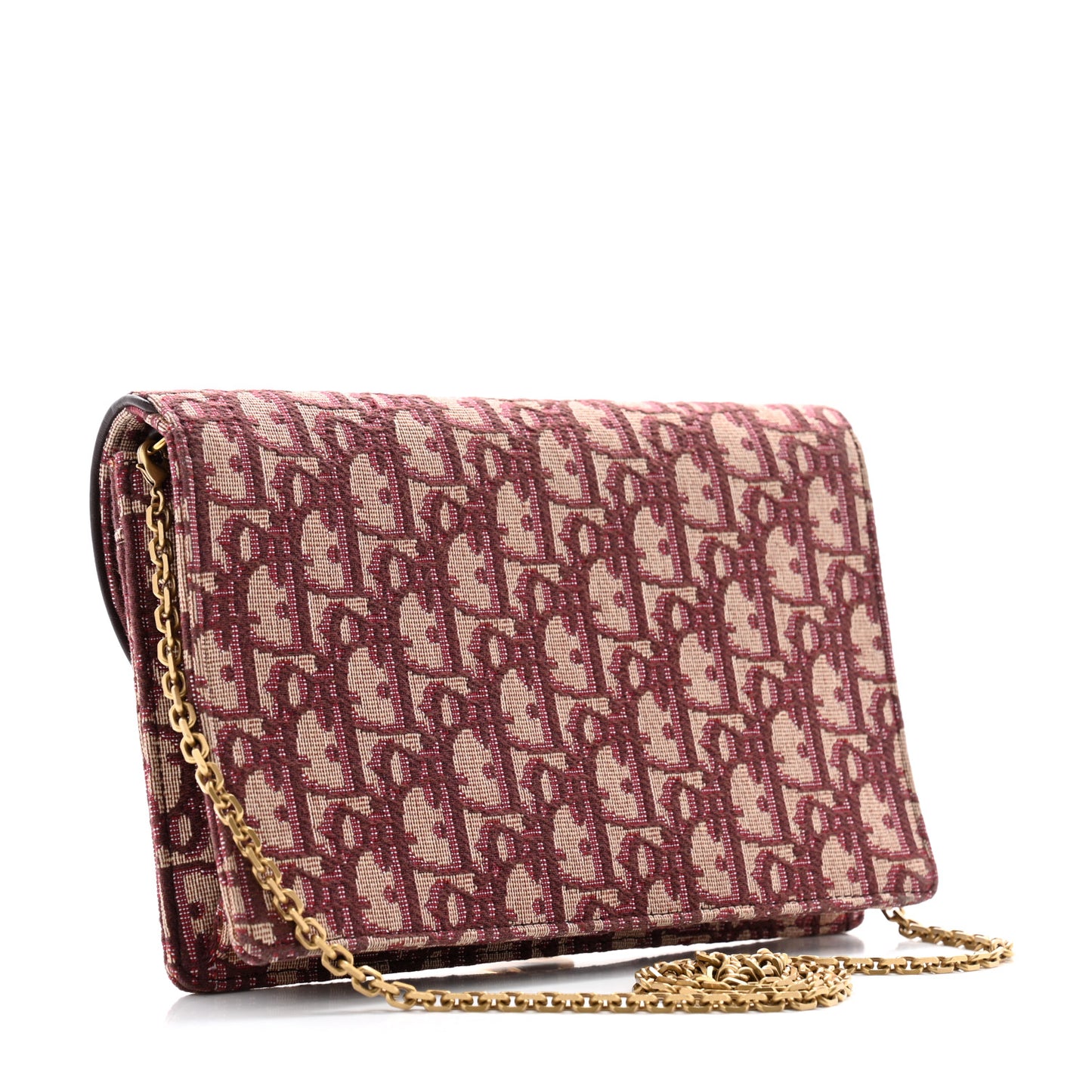 Oblique Saddle Chain Pouch Burgundy