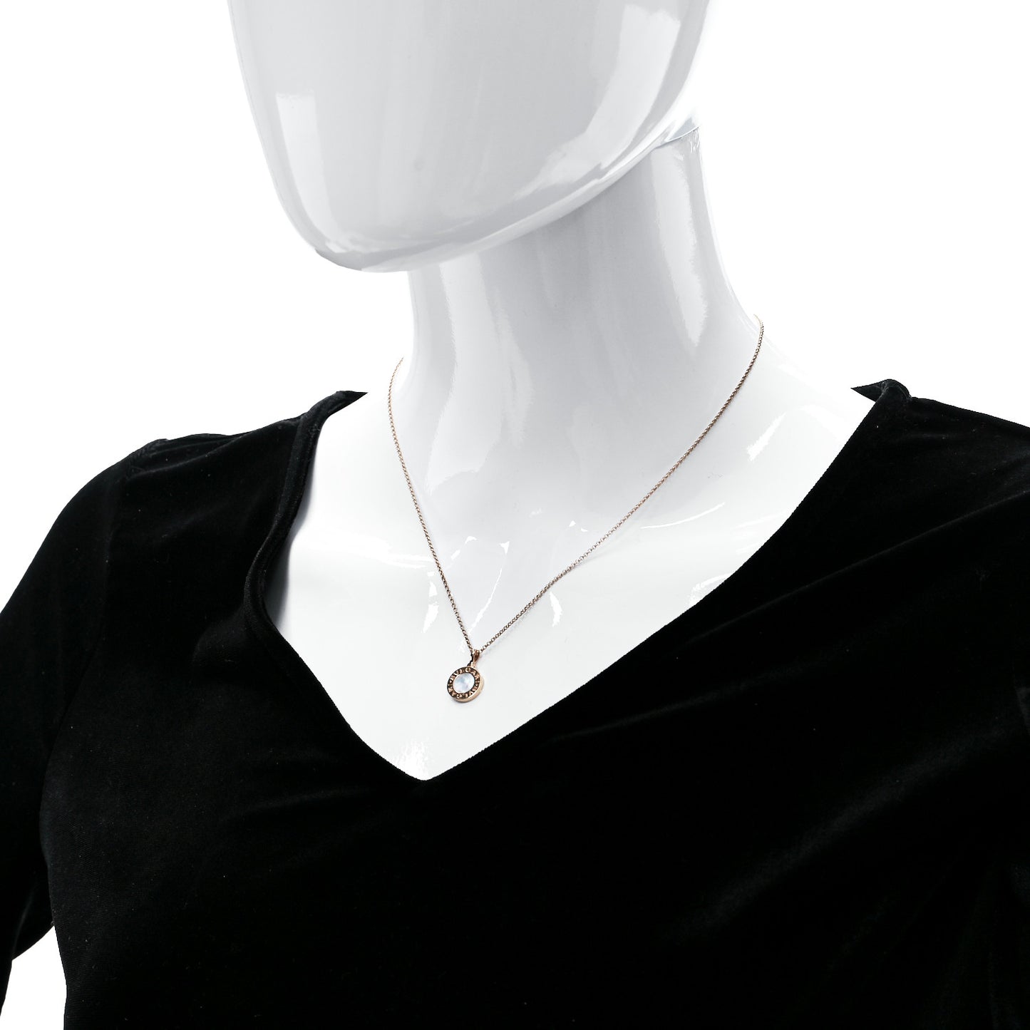 18K Rose Gold Mother of Pearl BVLGARI BVLGARI Pendant Necklace