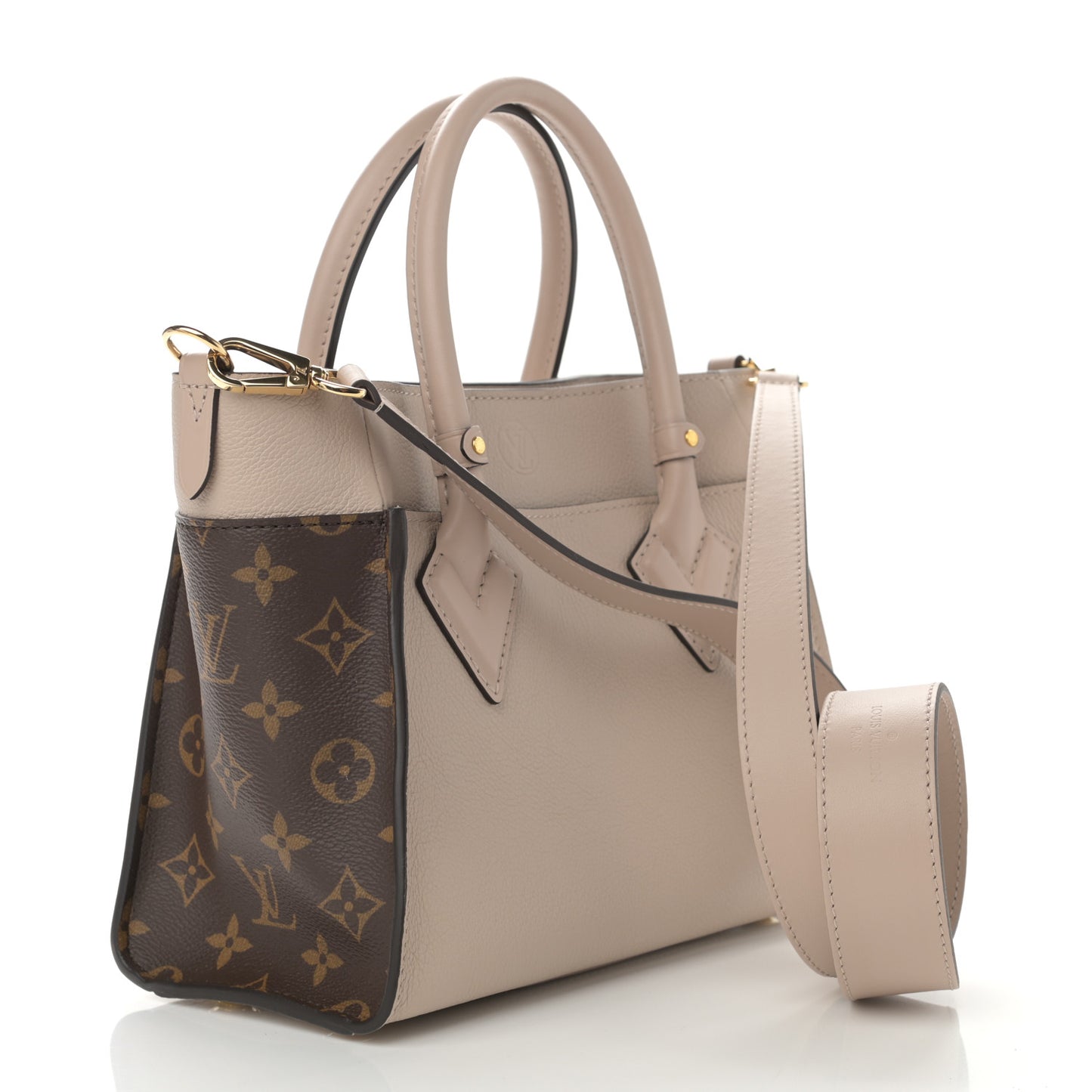 Calfskin Monogram On My Side PM Greige