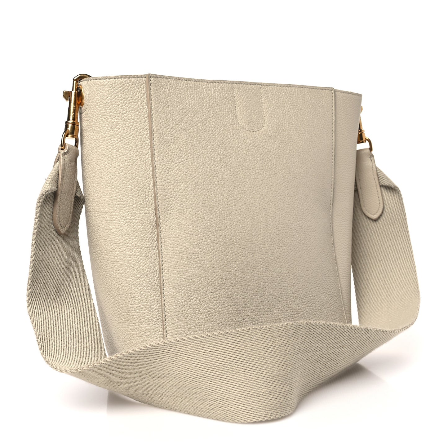 Soft Grained Calfskin Small Sangle Bucket Bag Light Taupe