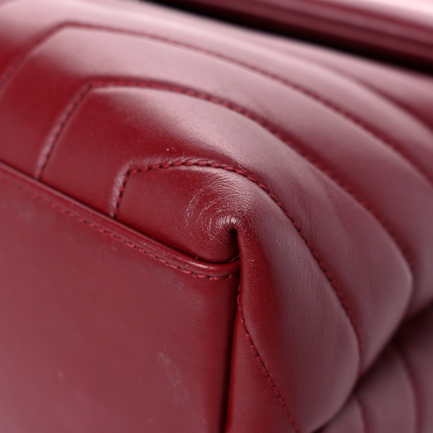 Saint Laurent Calfskin Y Quilted Monogram Medium Loulou Chain Satchel Palissandre 10 of 28