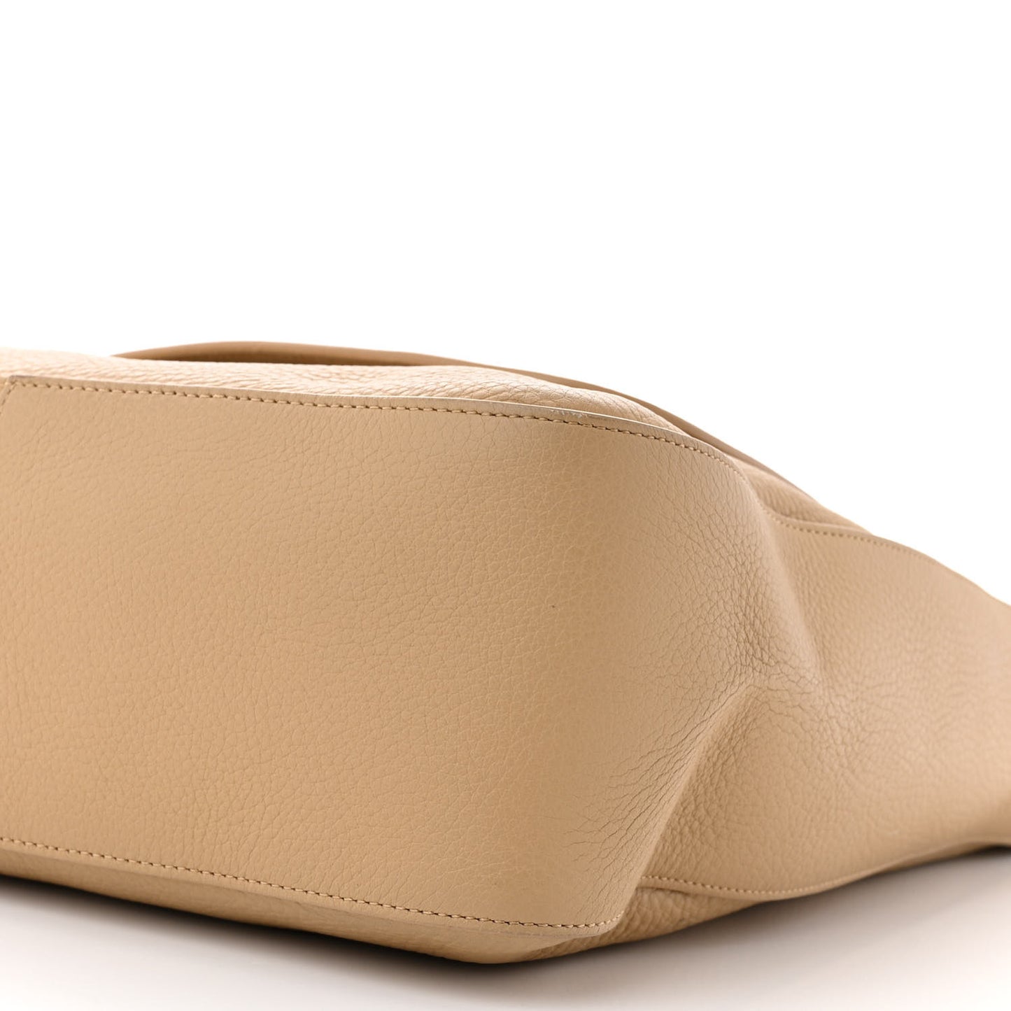 Grained Calfskin Avery Flap Messenger Bag Beige