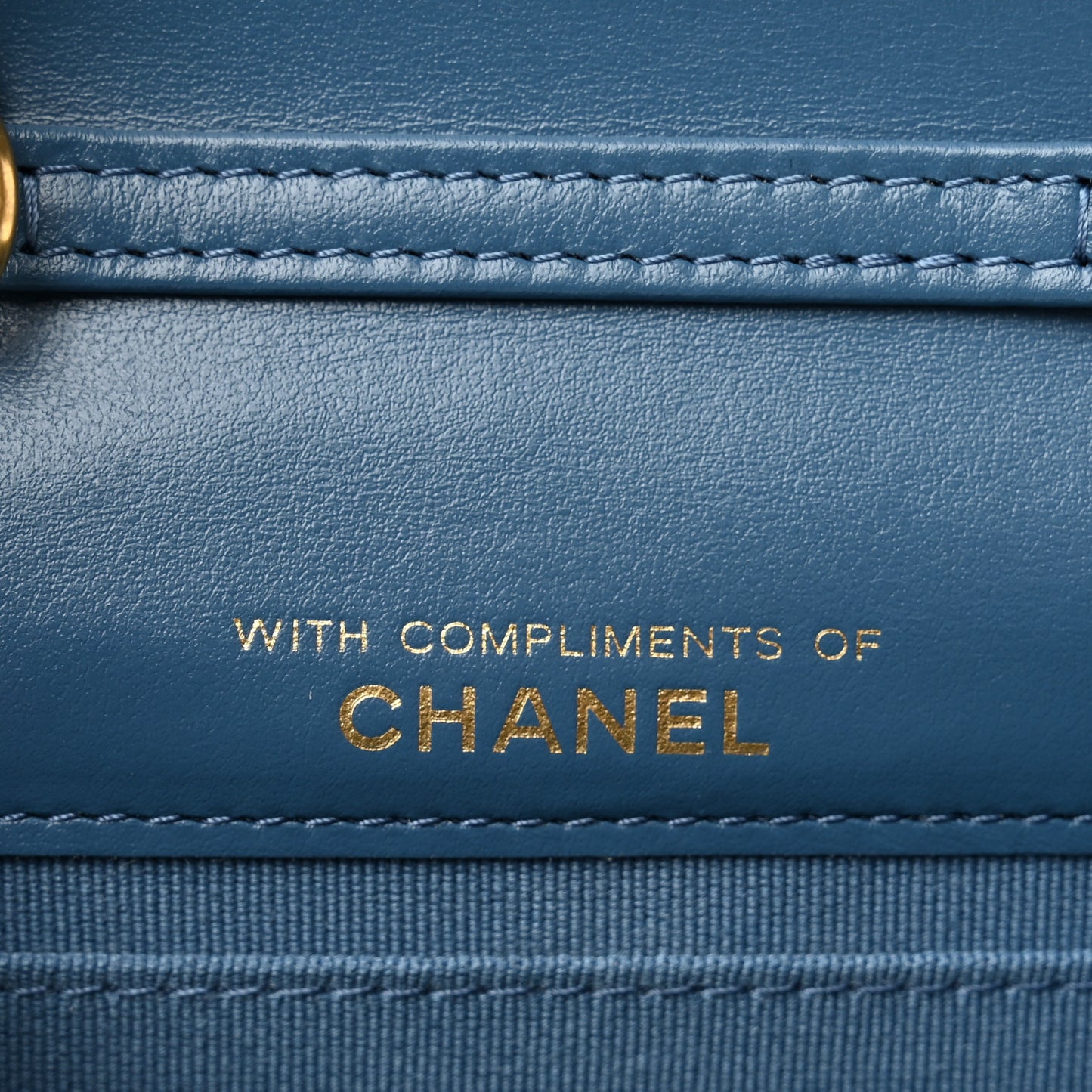 Denim Quilted Flap Mini Crossbody Blue