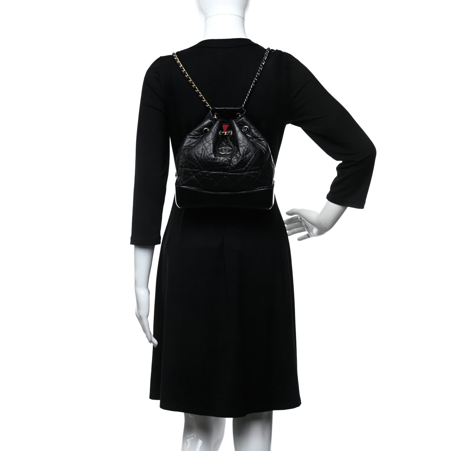 Aged Calfskin Quilted Small Gabrielle Backpack