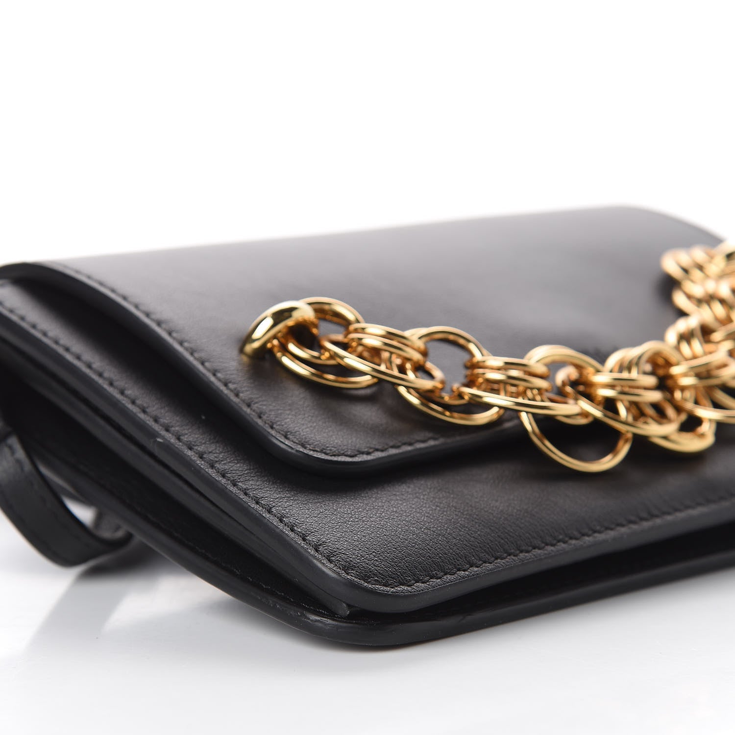 Chloe Smooth Calfskin Drew Bijou Clutch Black 6 of 11