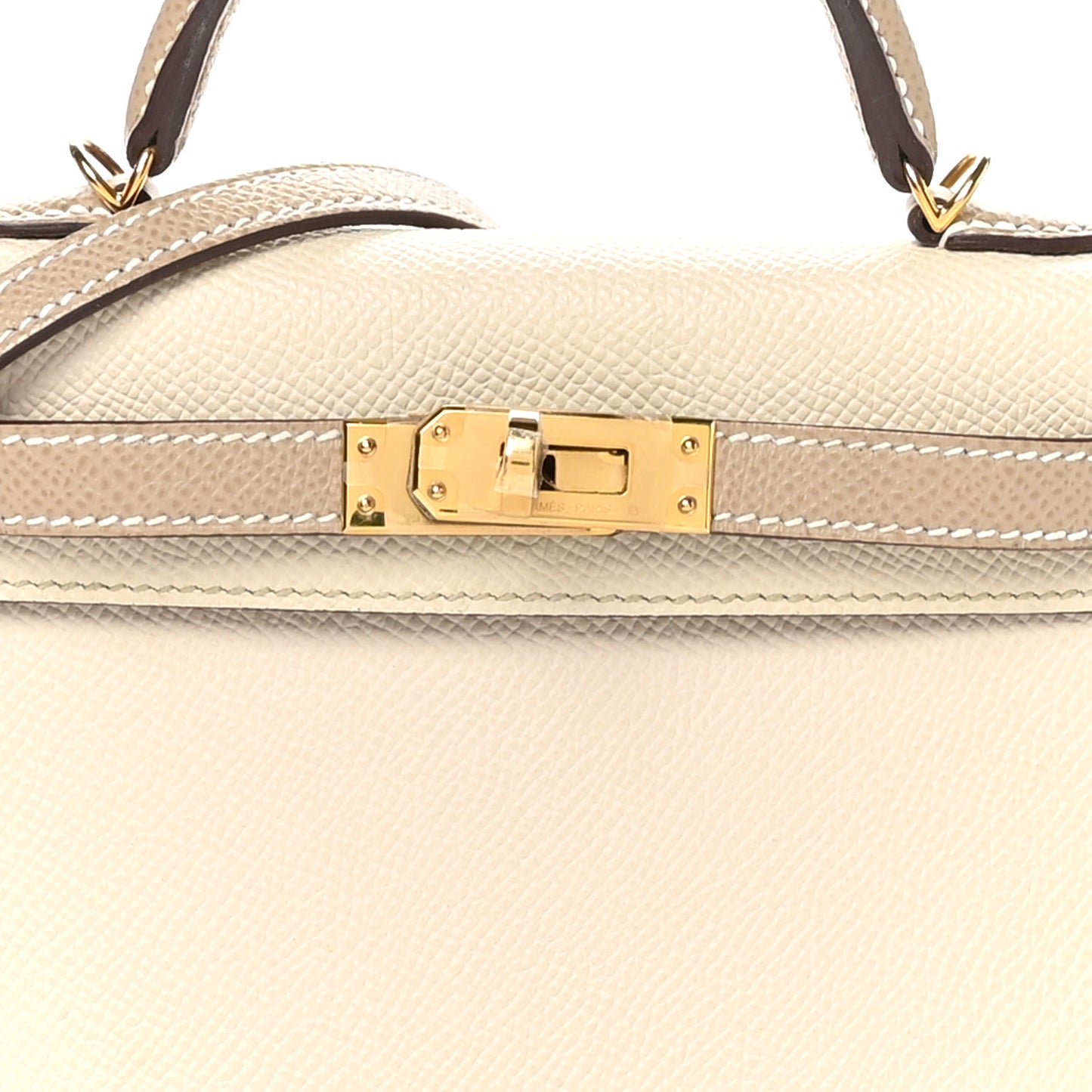 Epsom Horseshoe Mini Kelly Sellier 20 Craie Trench