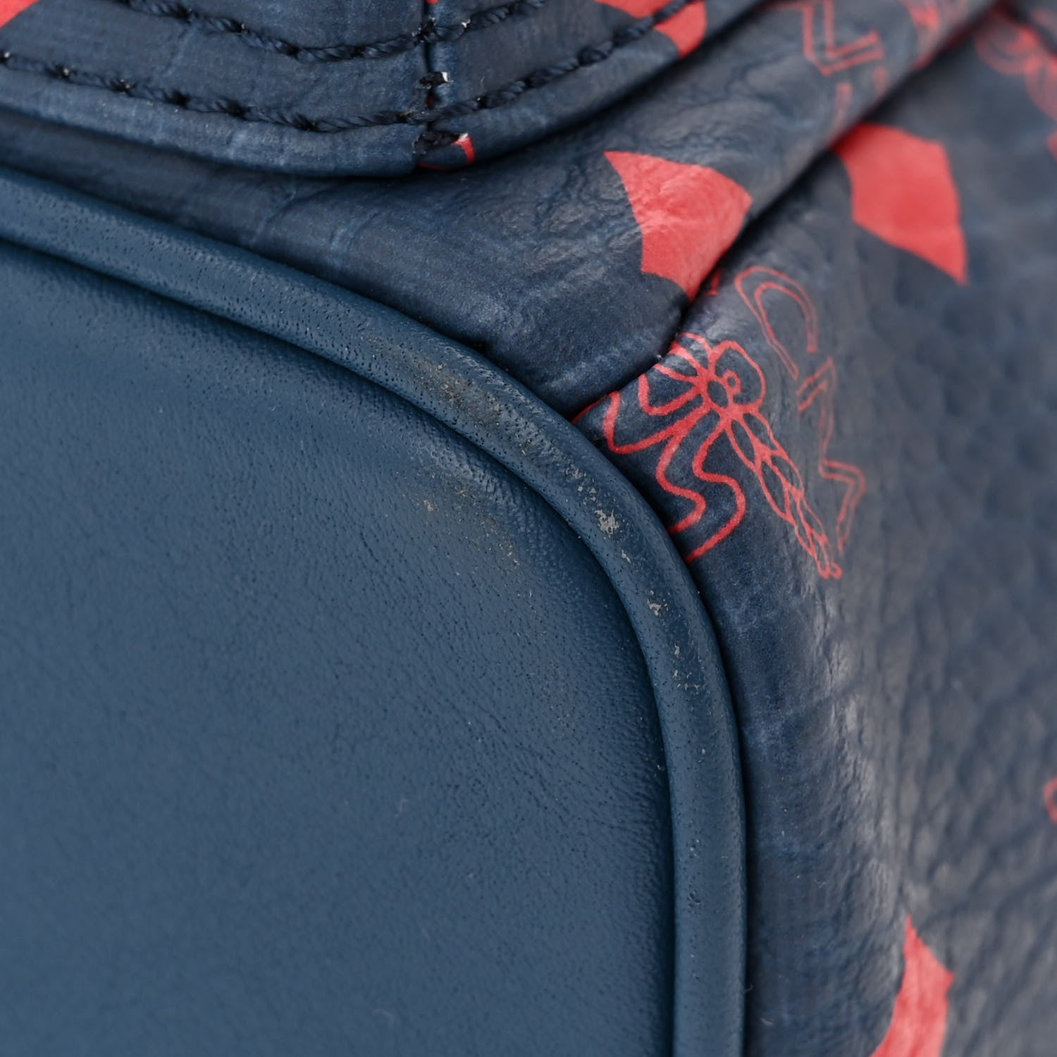 MCM Visetos X-Mini Stark Bebe Boo Backpack Deep Blue Sea 10 of 10