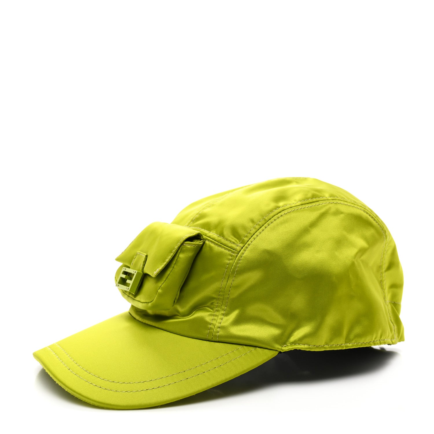 Fendi Nylon Cotton Baguette Pocket Baseball Hat Wasabi 1 of 9