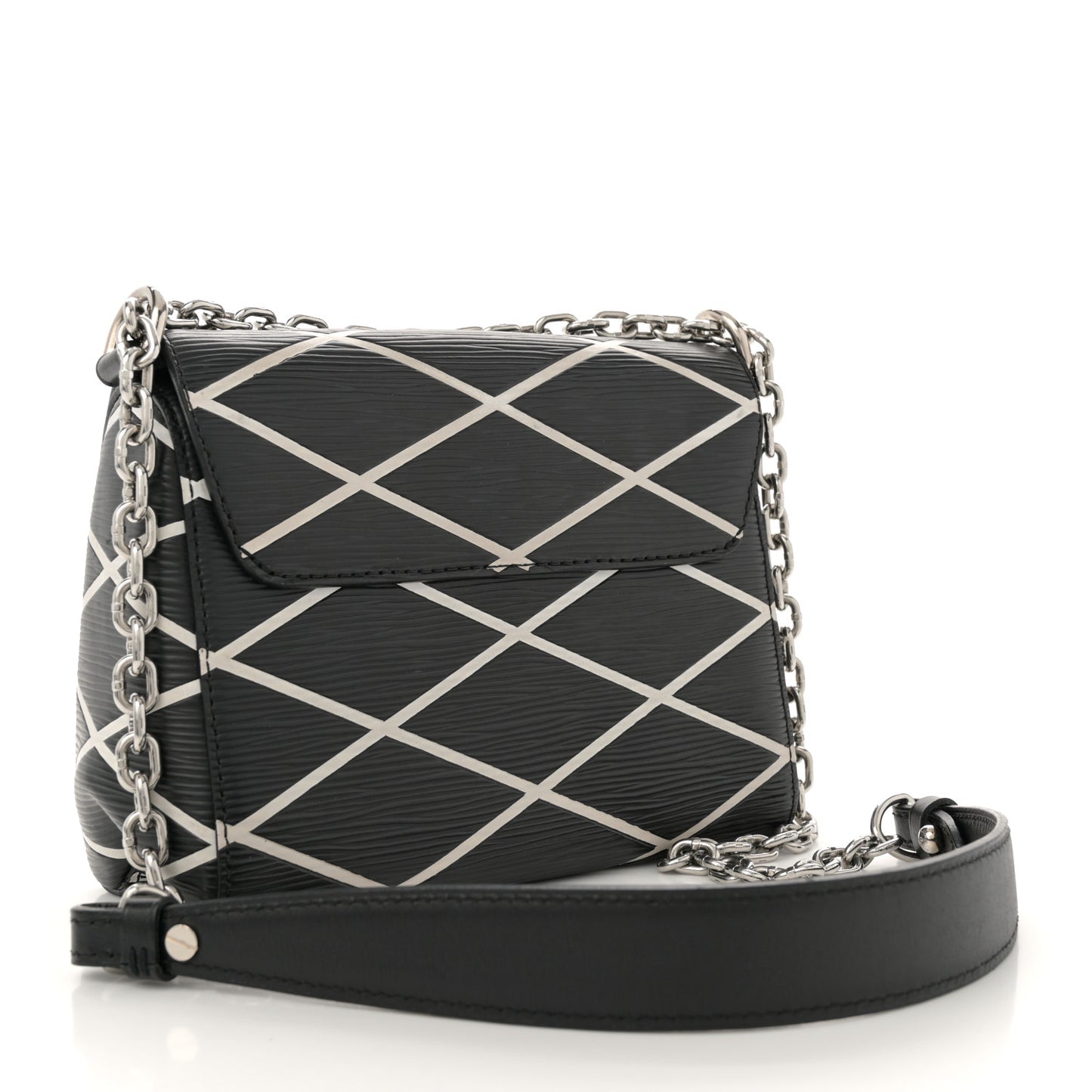 Epi Malletage Twist Shoulder Bag PM Black