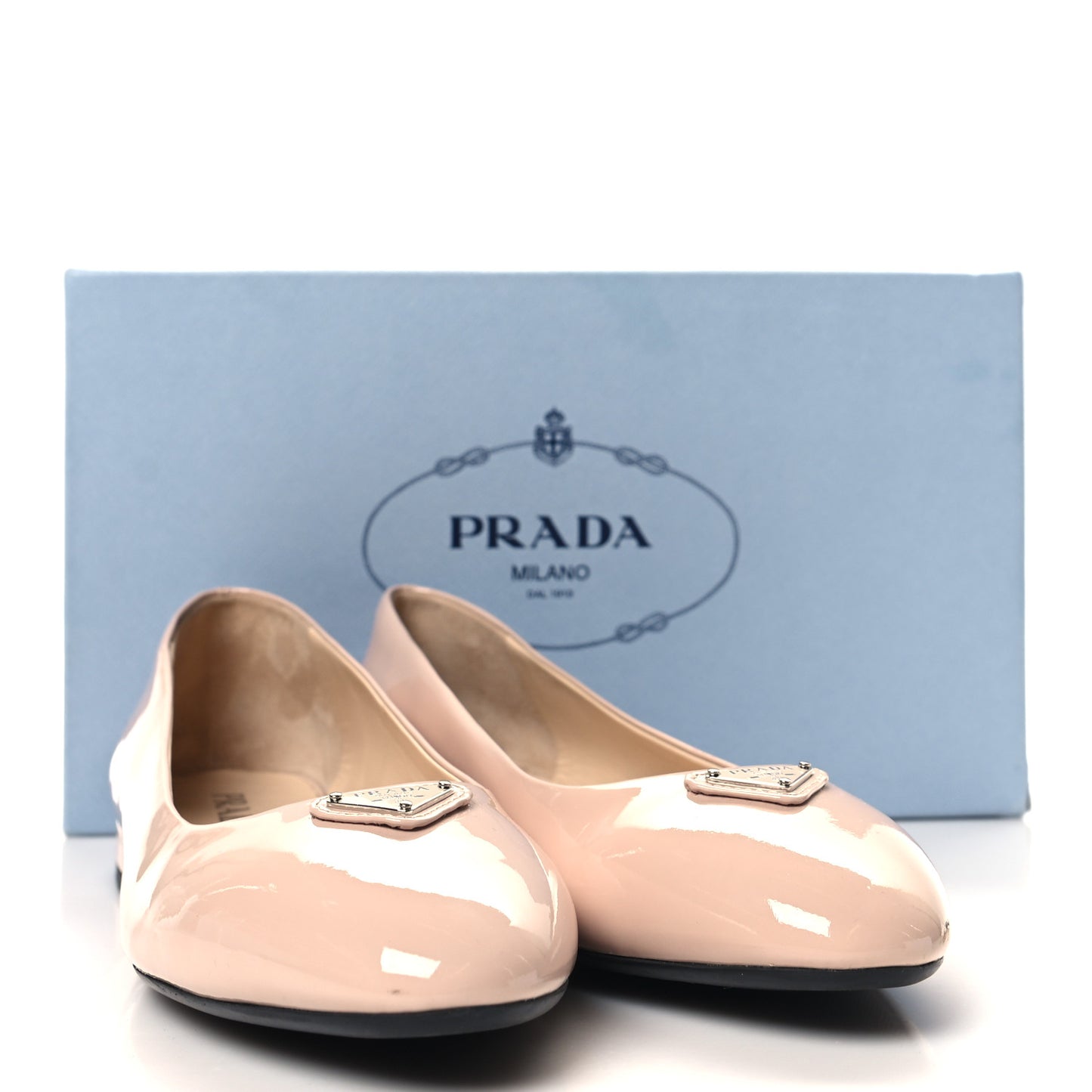 Patent Triangle Ballerina Flats 39.5 Cipria