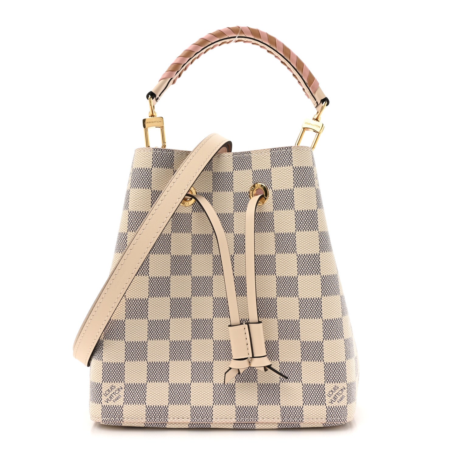 Louis Vuitton Damier Azur Braided Neonoe BB Pink 1646004