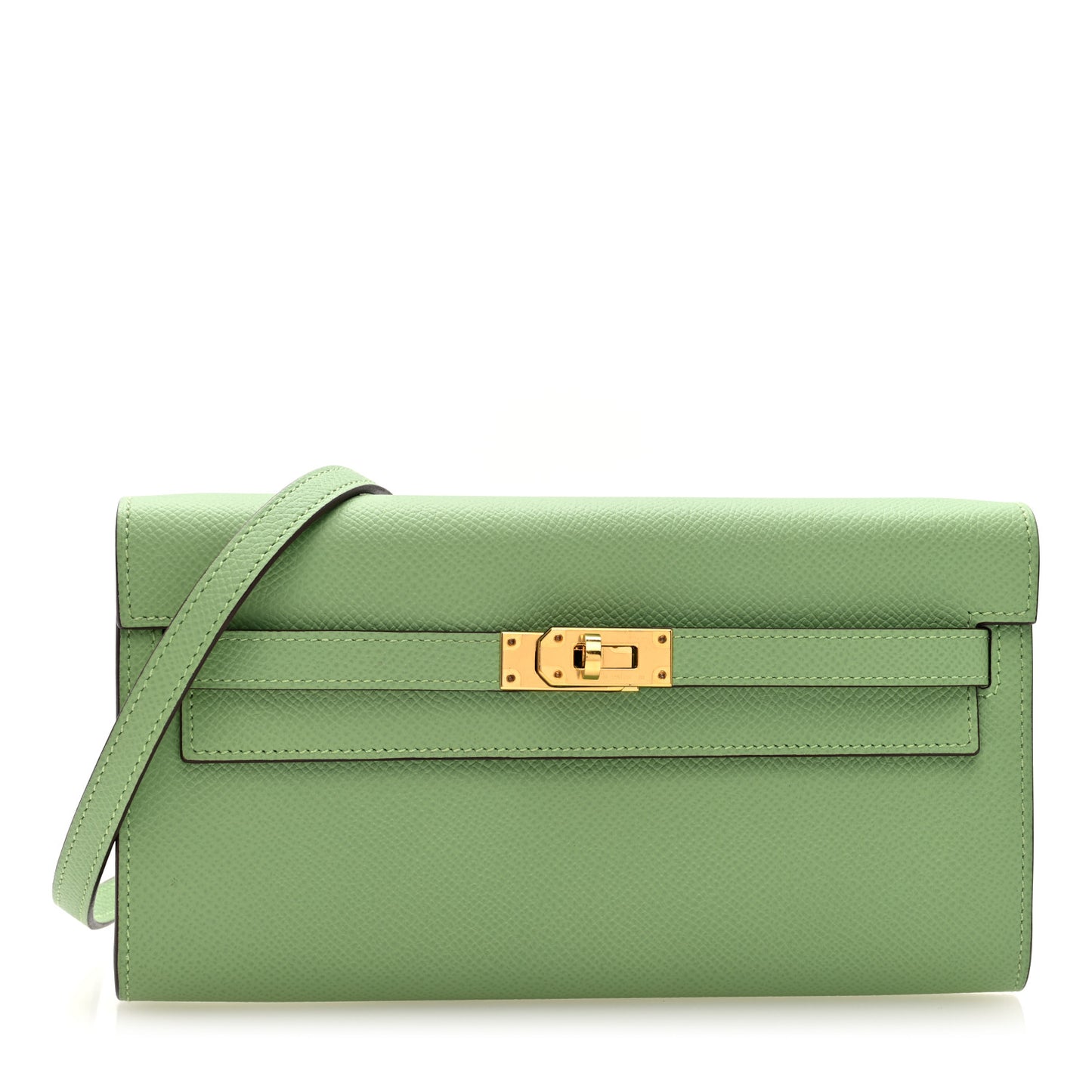 Epsom Verso Kelly Wallet To Go Vert Criquet Bleu Brume