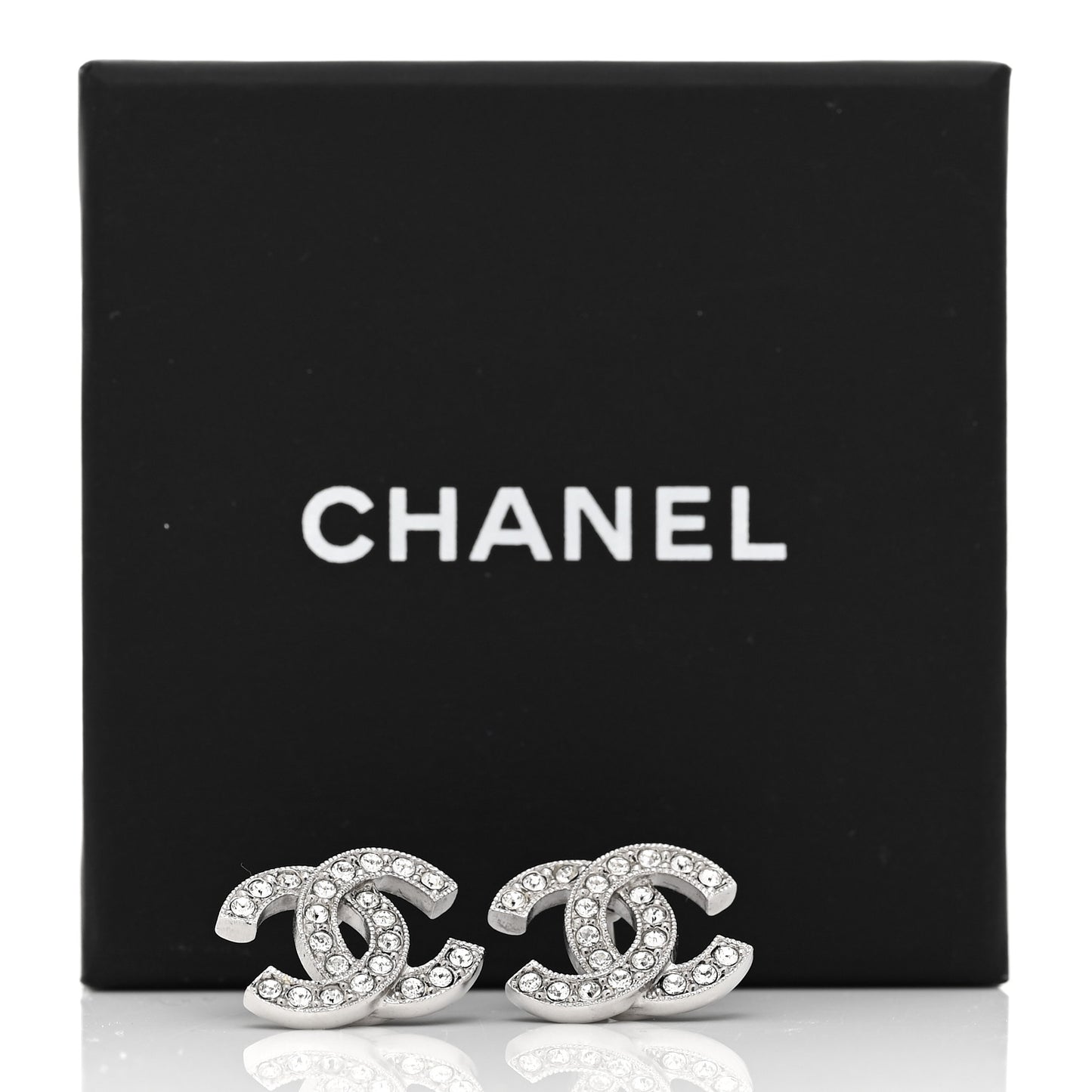 Crystal Mini Timeless CC Earrings Silver