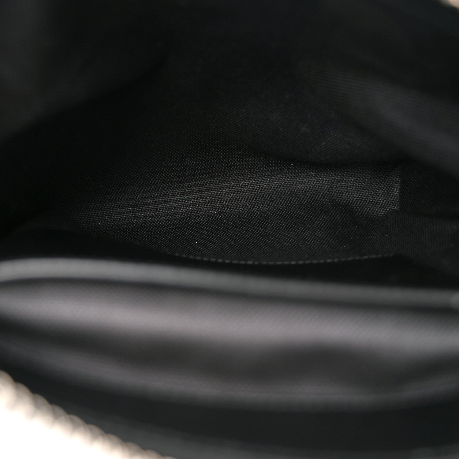 Gucci GG Supreme Monogram Web Small Flat Messenger Bag Black Grey 5 of 10