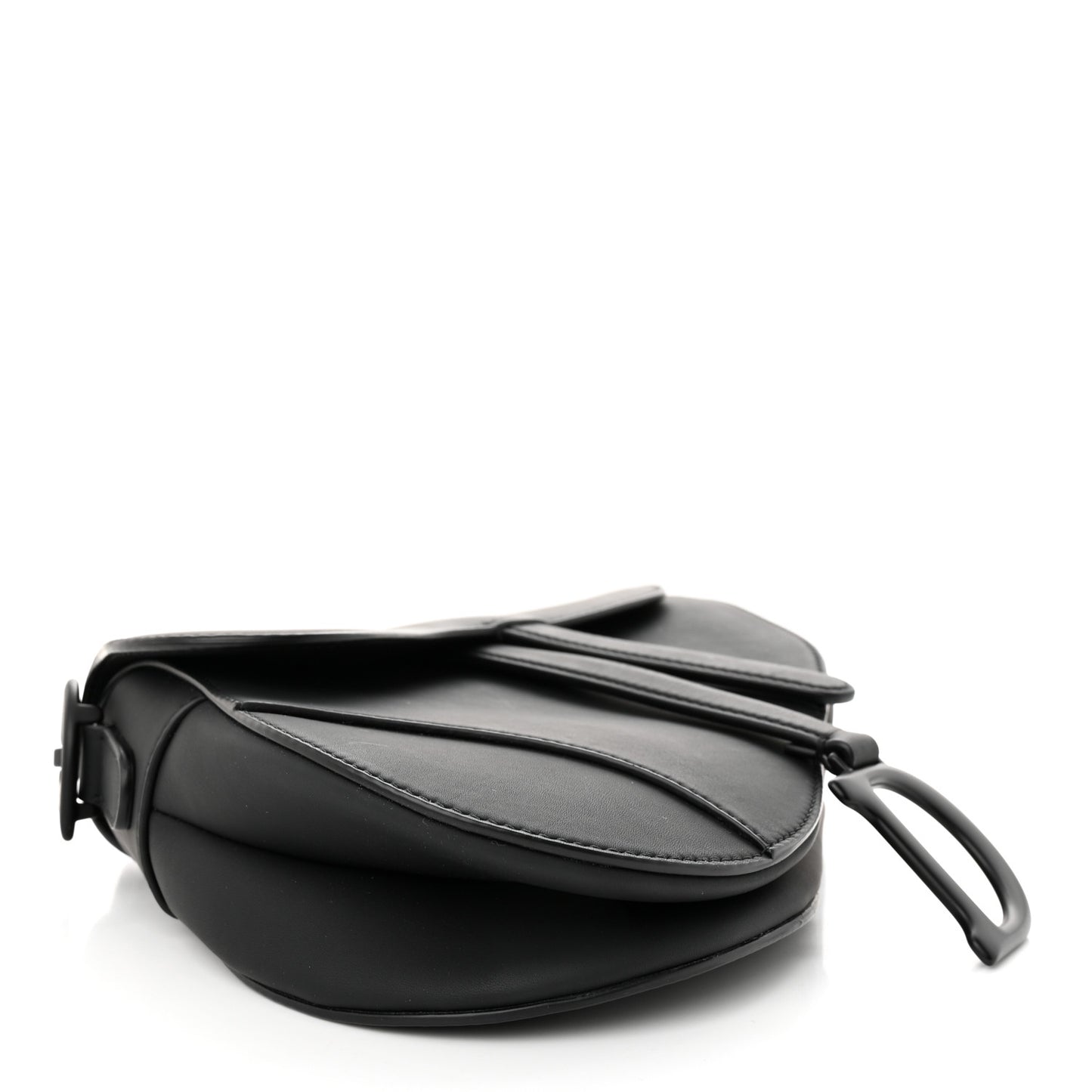 Ultra Matte Calfskin Saddle Bag Black