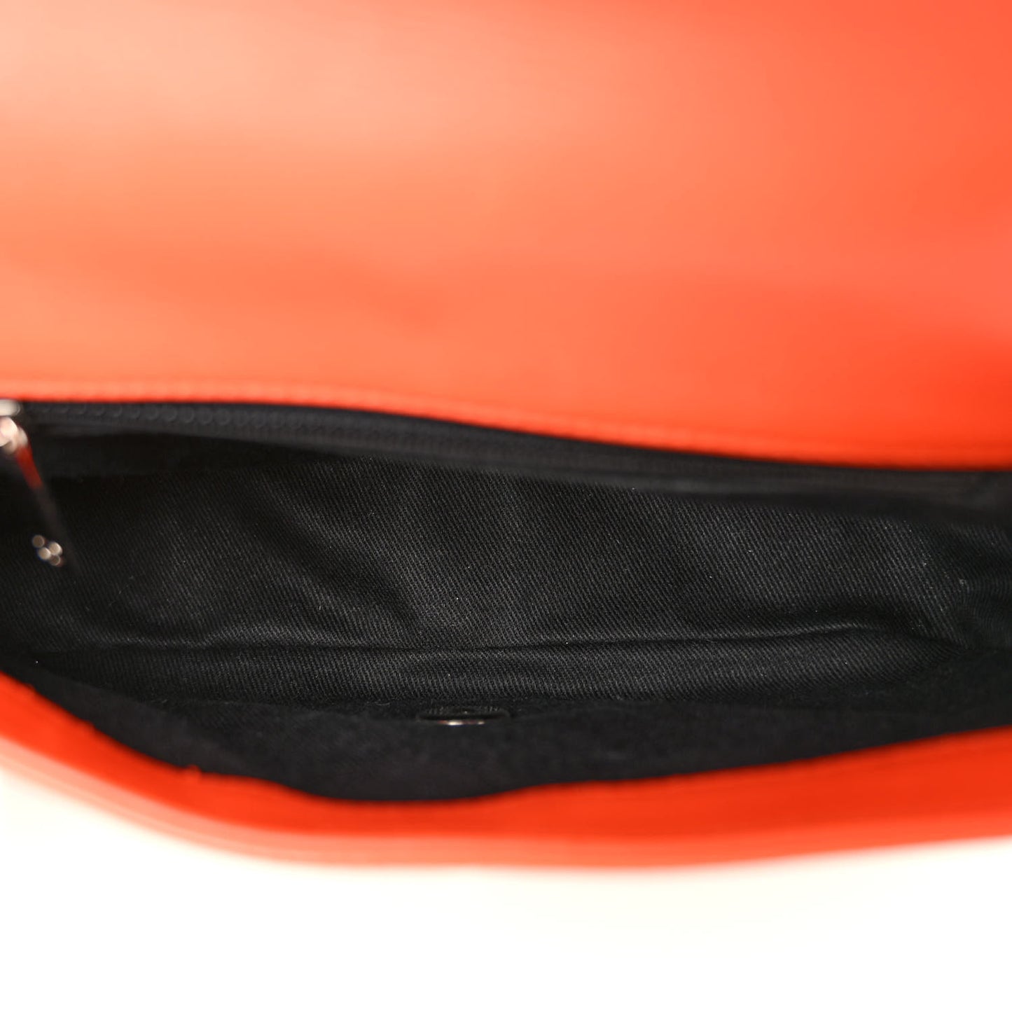 Patent Quilted Small Coco Shine Flap Orange