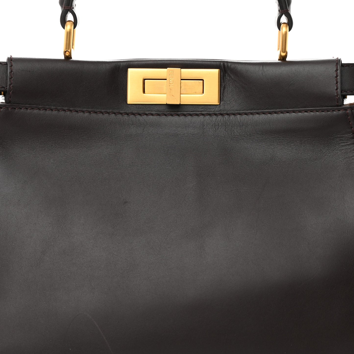 Vitello Calf Hair Zebra Print Medium Peekaboo Iconic Satchel Black