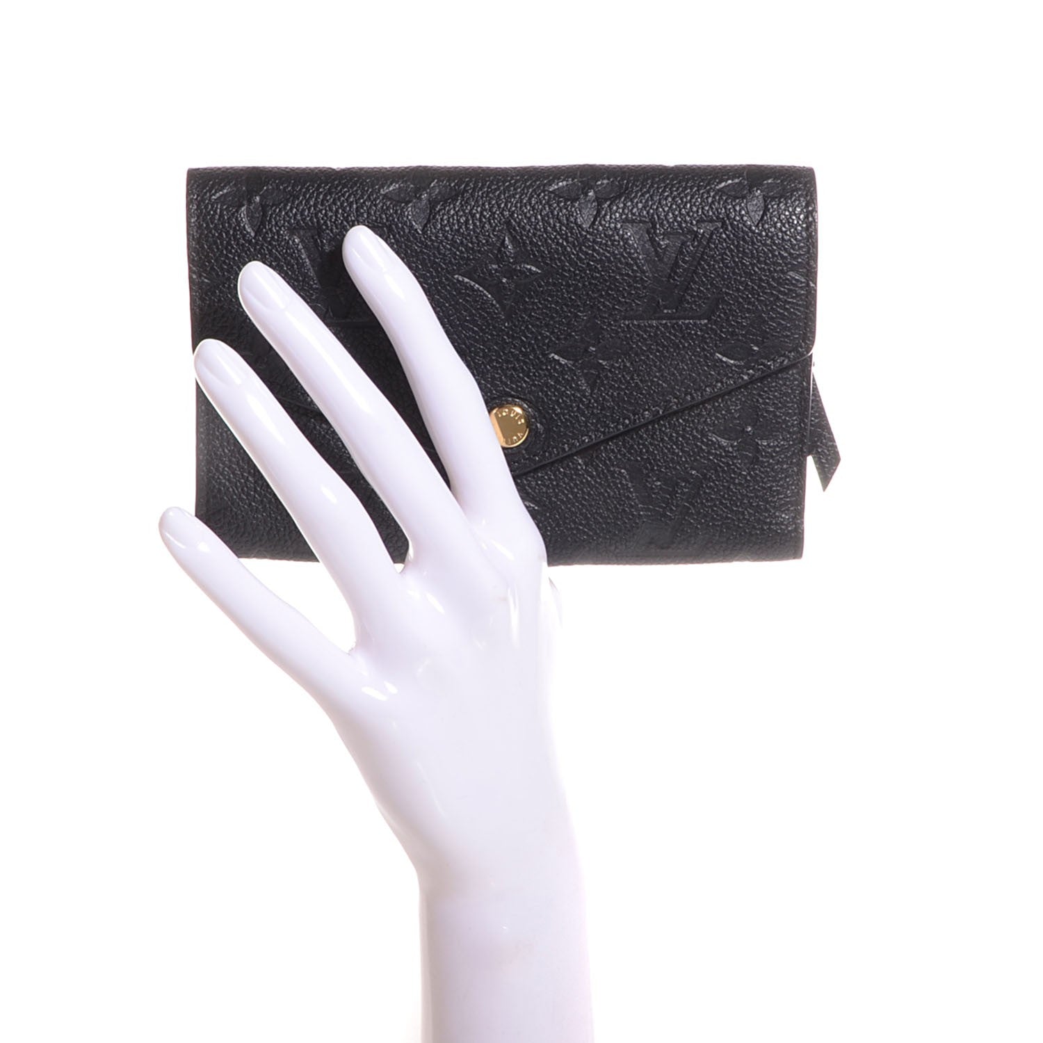 Louis Vuitton Empreinte Compact Curieuse Wallet Black 2 of 8