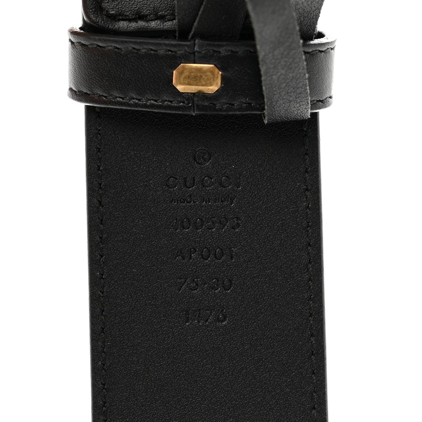 Calfskin Double G 40mm Belt 75 30 Black