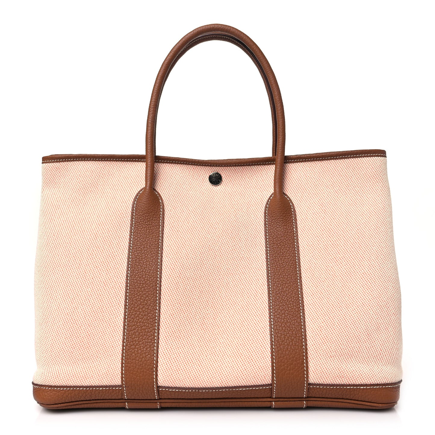 Twill H Negonda Garden Party 36 MM Tote Ecru Desert Gold