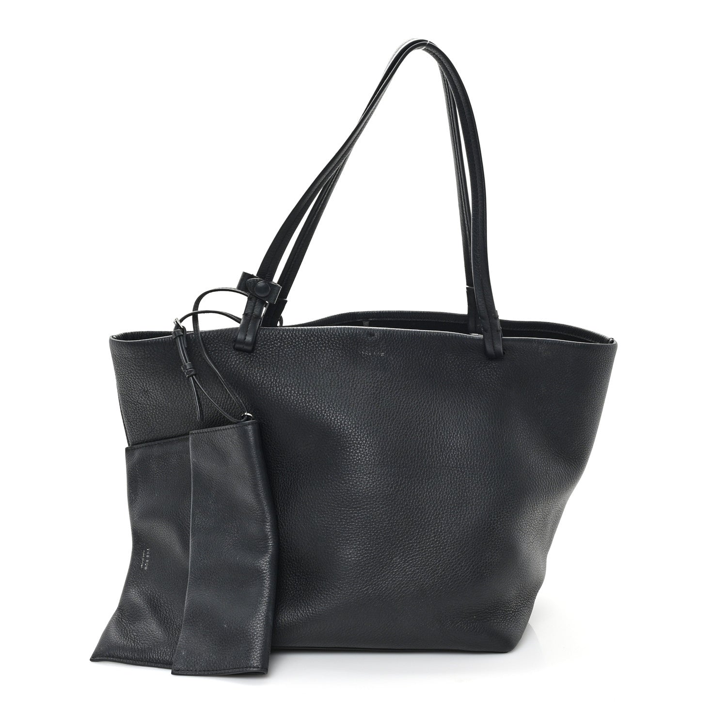 The Row Grained Calfskin Park Tote Three Black 3 of 11