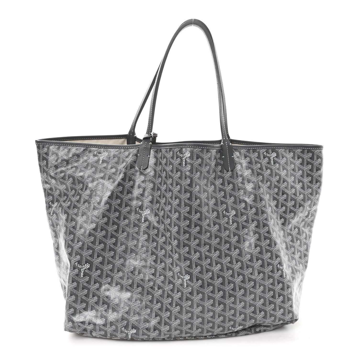 Goyard グレー サンルイ GM Goyard Goyardine Saint Louis GM Grey 1847804 – FASHIONPHILE