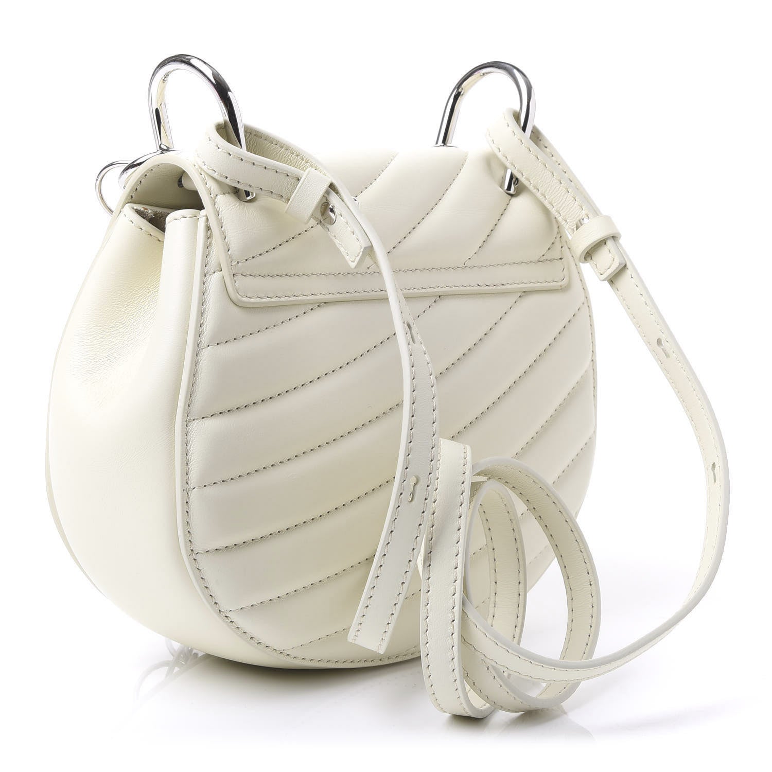 Chloe Calfskin Quilted Mini Drew Bijou Shoulder Bag Natural White 2 of 9
