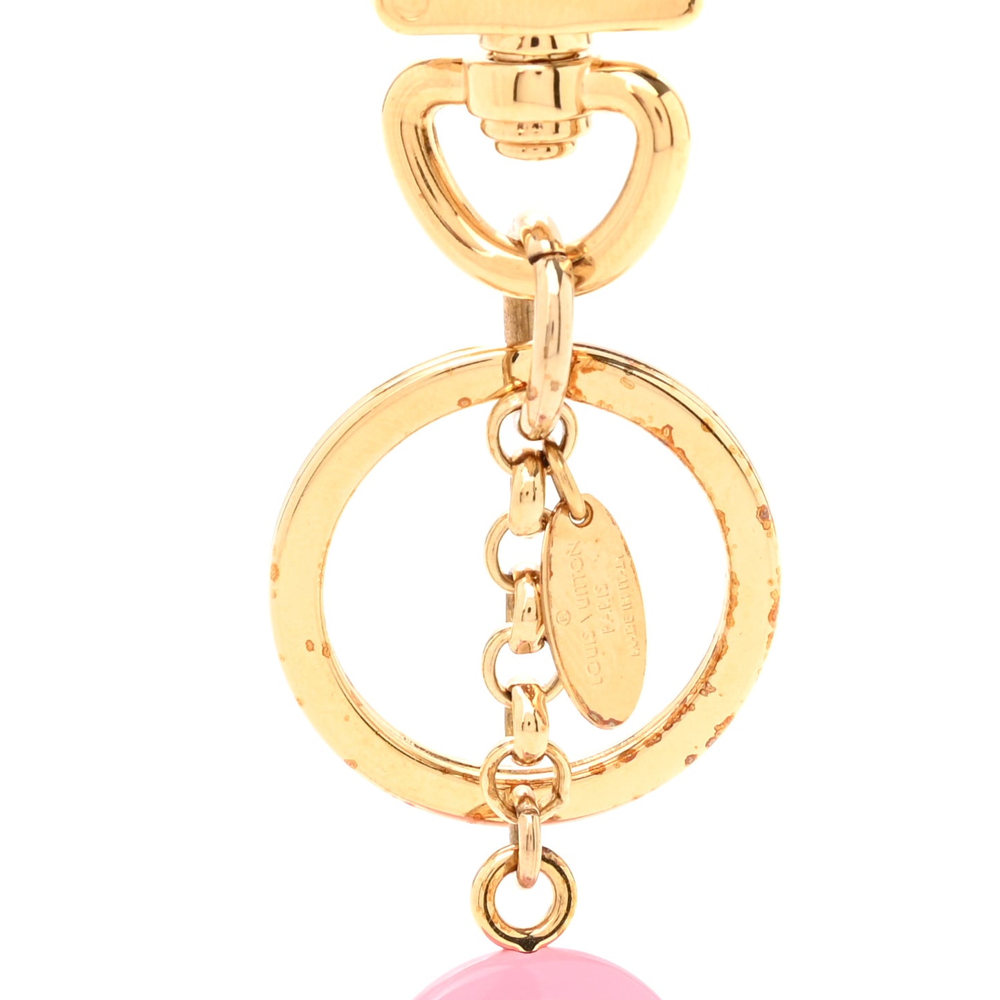 Giant Monogram Vivienne Bag Charm Key Holder Rose