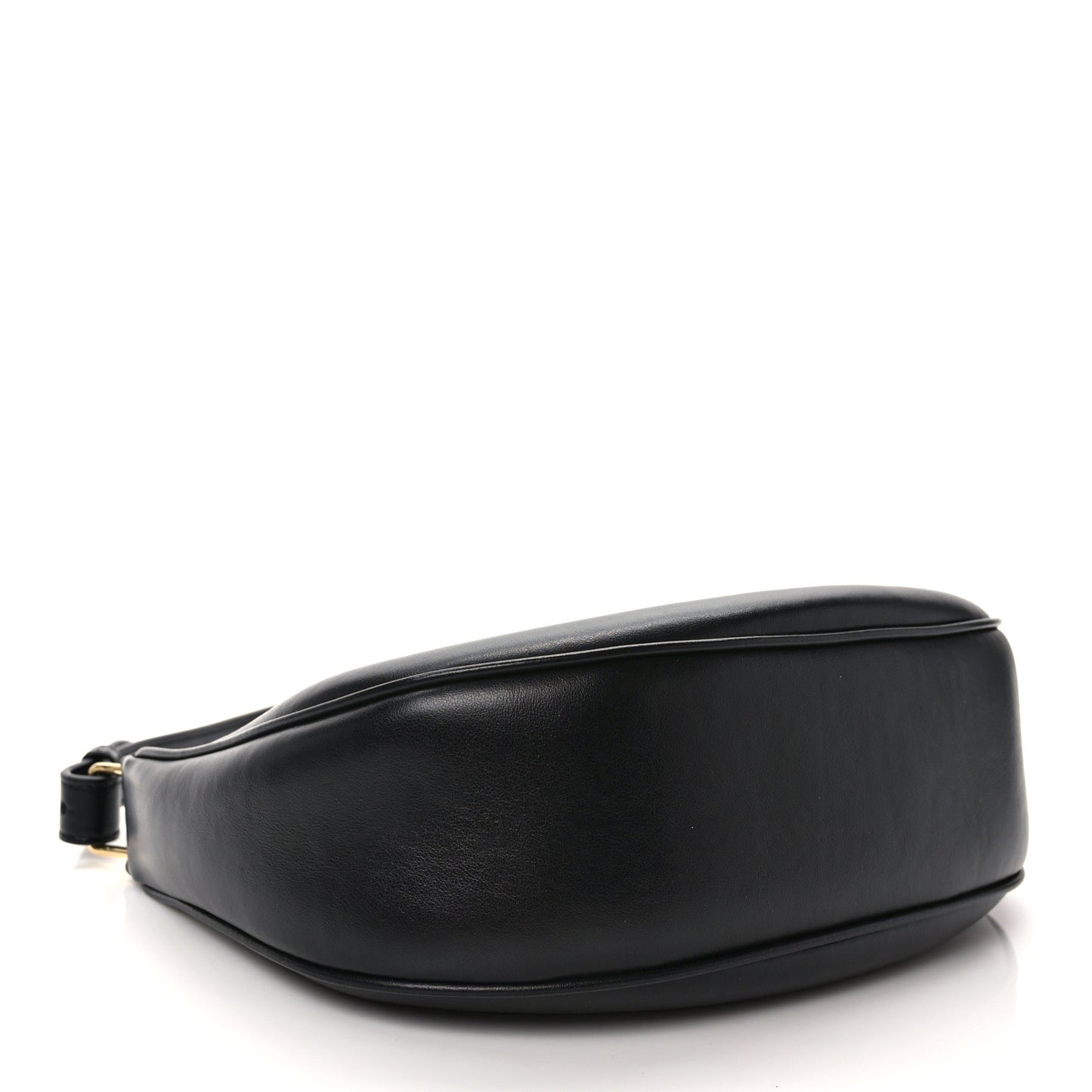 Smooth Calfskin Medium Strap Ava Triomphe Shoulder Bag Black