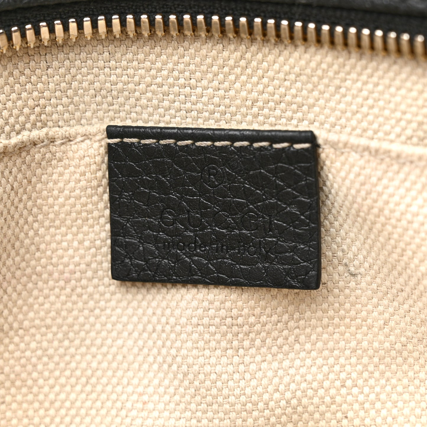 Pebbled Calfskin Small Soho Disco Bag Black
