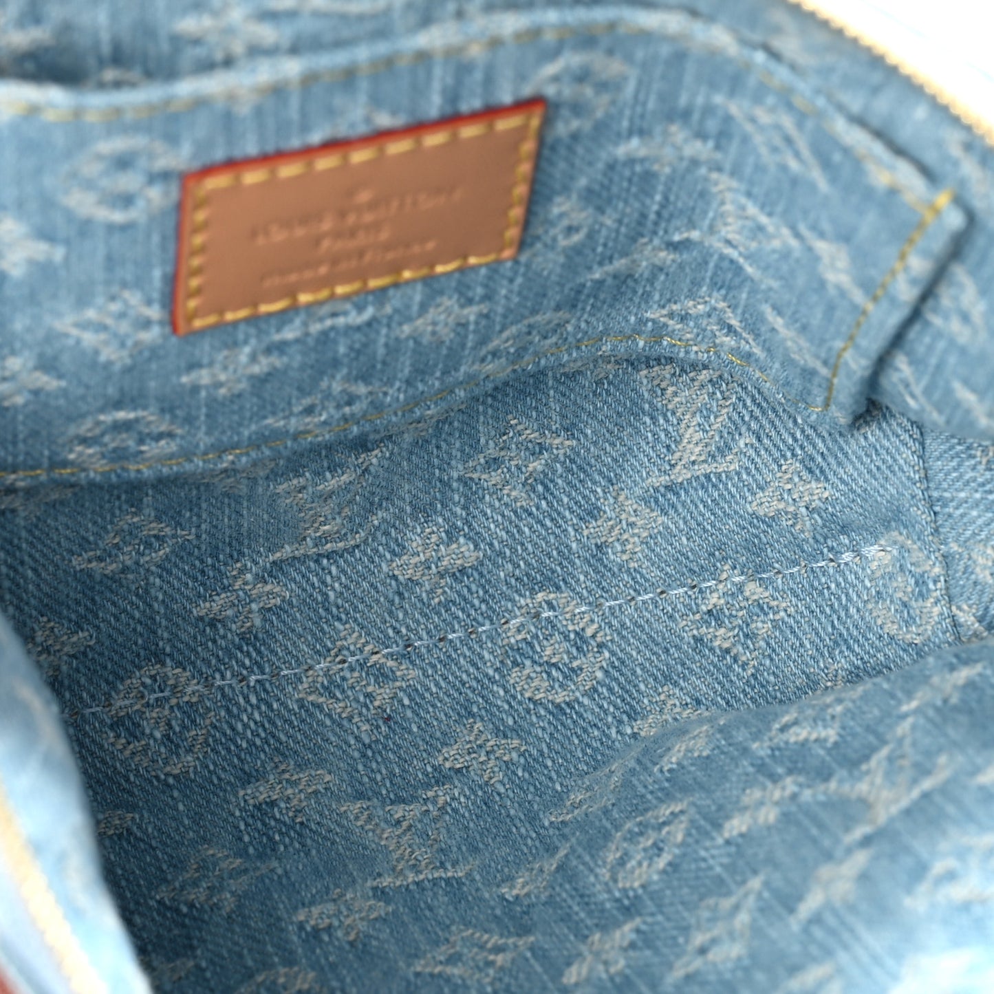 Denim Monogram Pochette Cosmetique PM Sky Blue