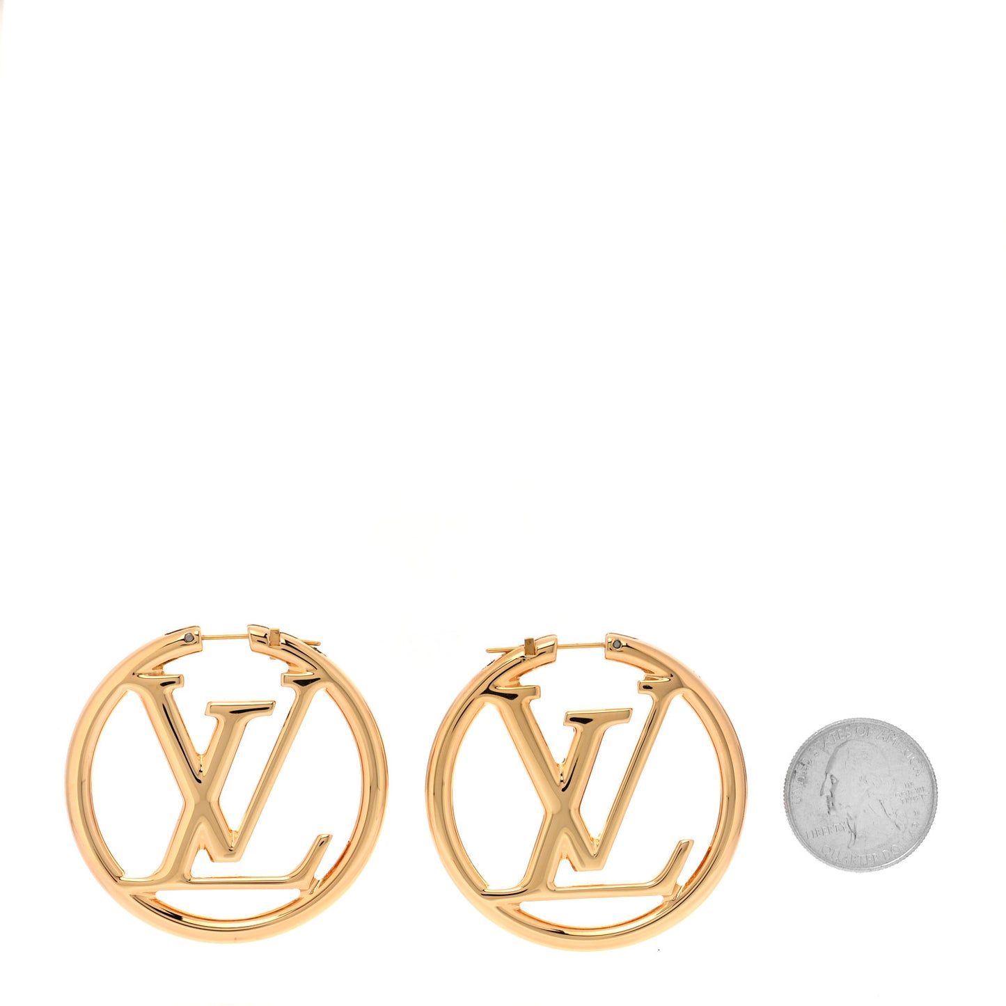 Metal Louise Hoop Earrings Gold