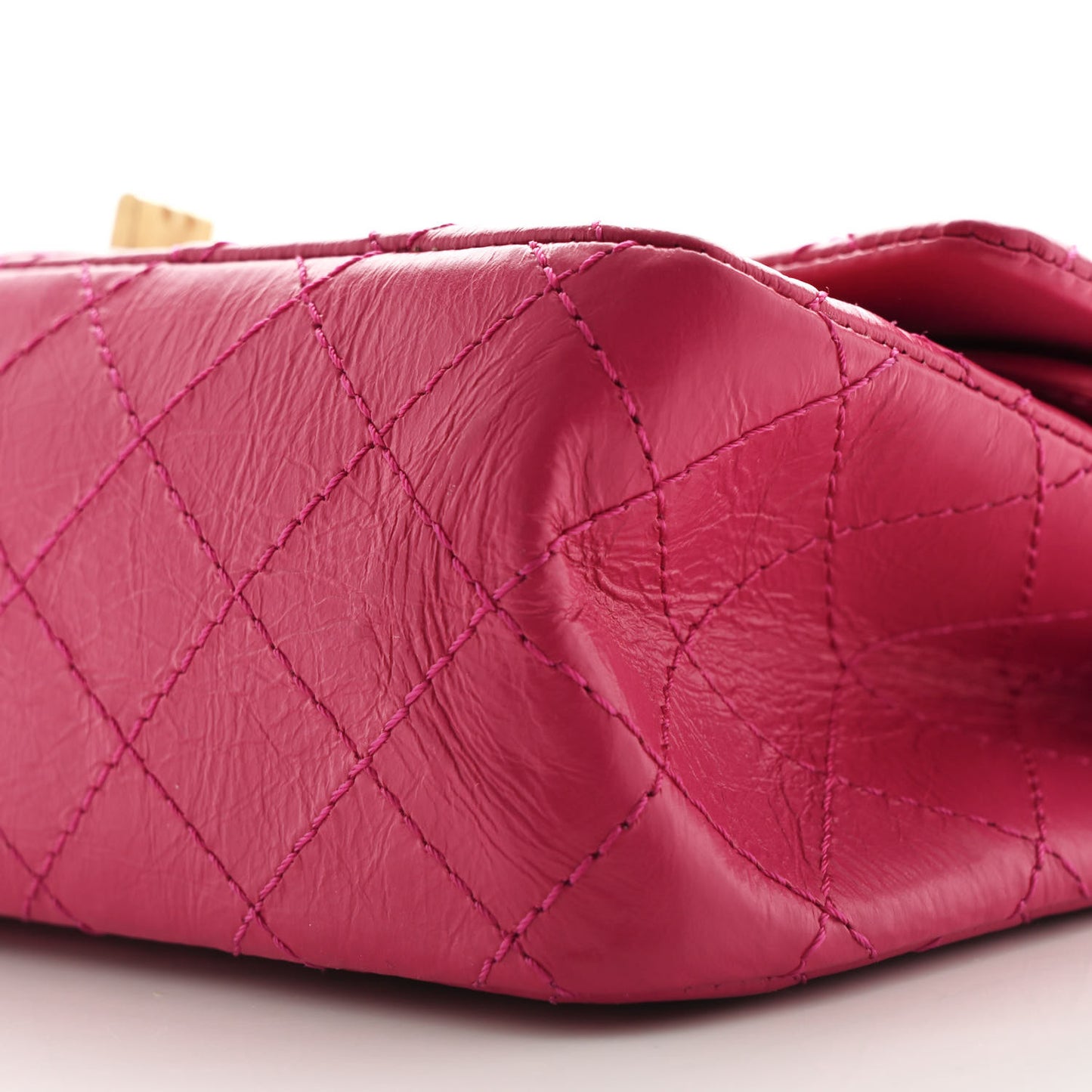 Aged Calfskin Quilted 2.55 Reissue 225 Flap Fuchsia