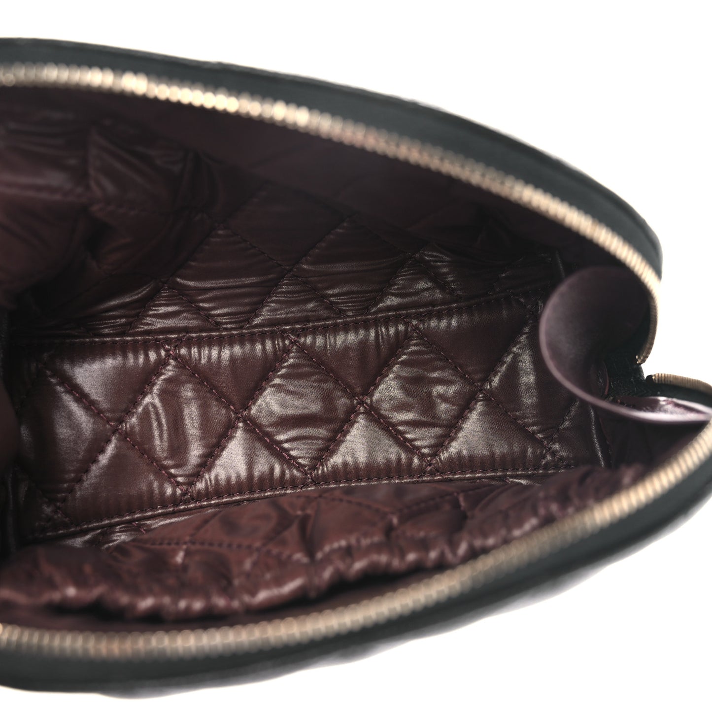Caviar Quilted Cosmetic Case Black