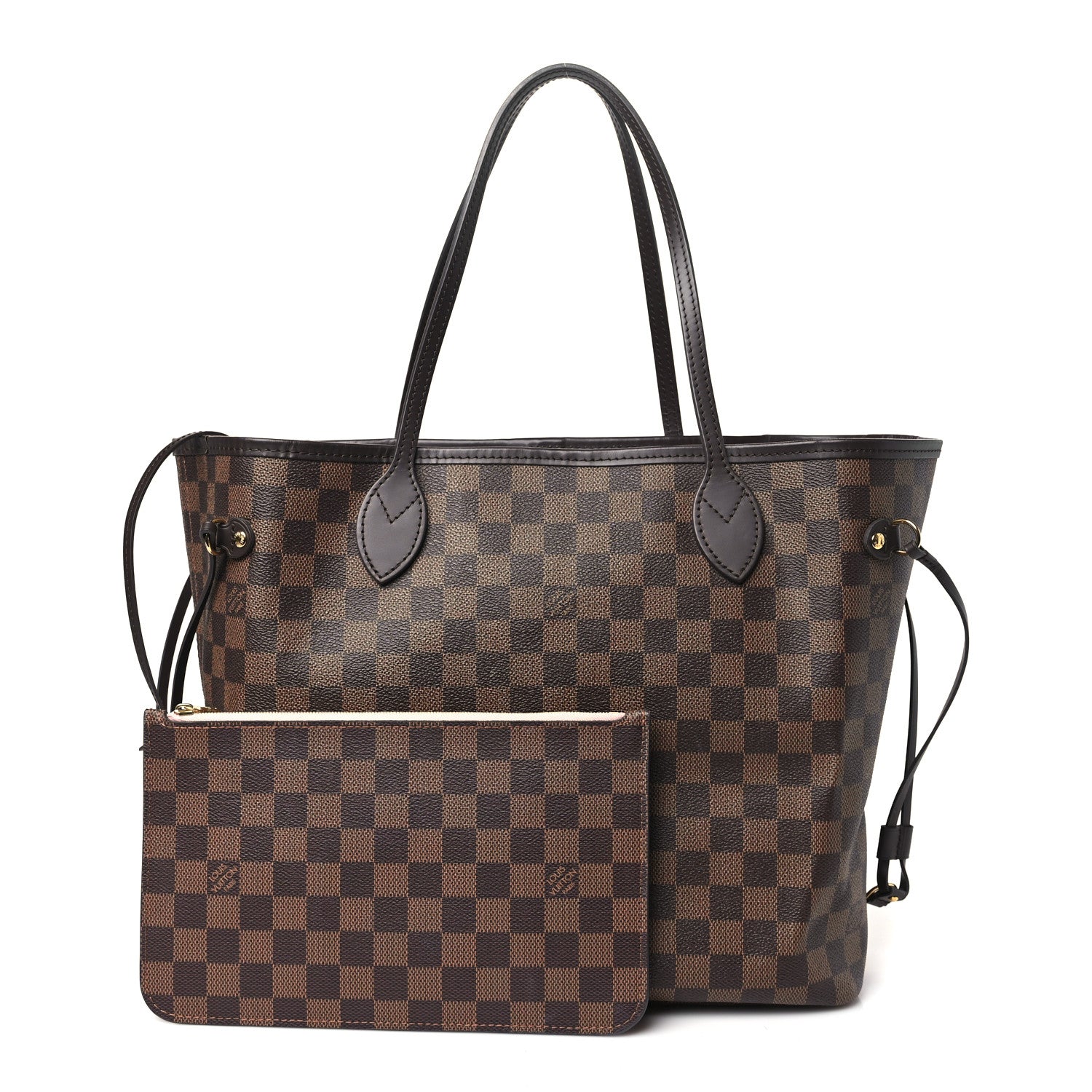 Louis Vuitton Damier Ebene Neo Neverfull MM Rose Ballerine 3 of 10